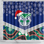 custom-warriors-rugby-christmas-shower-curtain-merry-xmas-2023-mix-aboriginal-art