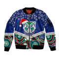 custom-warriors-rugby-christmas-sleeve-zip-bomber-jacket-merry-xmas-2023-mix-aboriginal-art