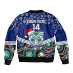 custom-warriors-rugby-christmas-sleeve-zip-bomber-jacket-merry-xmas-2023-mix-aboriginal-art