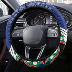 Warriors Rugby Christmas Steering Wheel Cover Merry Xmas 2023 Mix Aboriginal Art