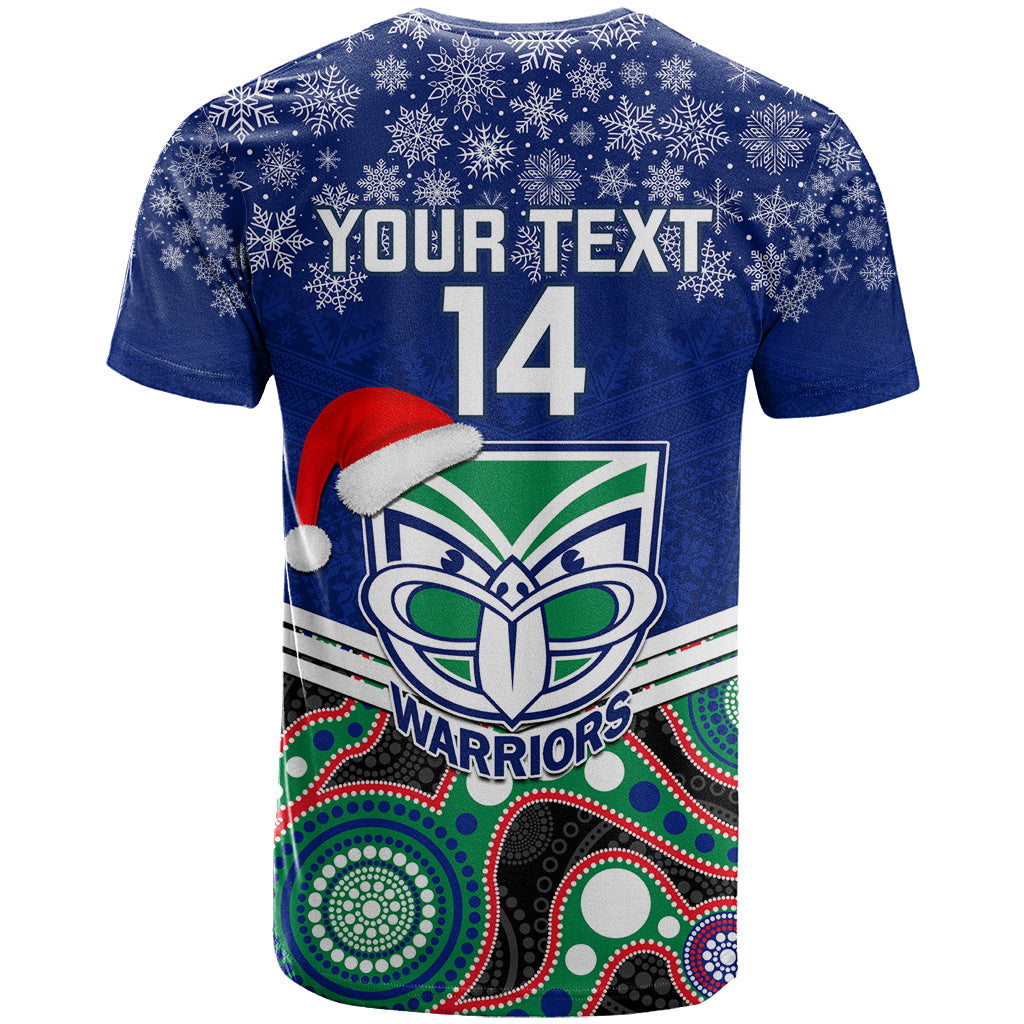 custom-warriors-rugby-christmas-t-shirt-merry-xmas-2023-mix-aboriginal-art
