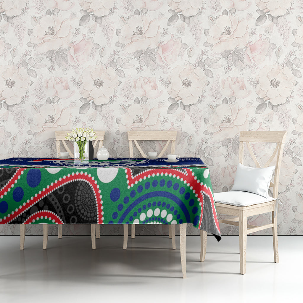 custom-warriors-rugby-christmas-tablecloth-merry-xmas-2023-mix-aboriginal-art