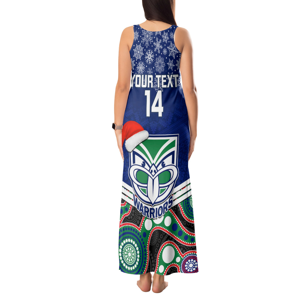 custom-warriors-rugby-christmas-tank-maxi-dress-merry-xmas-2023-mix-aboriginal-art