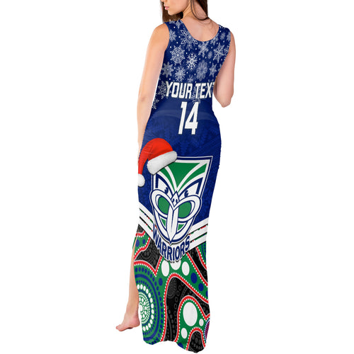 custom-warriors-rugby-christmas-tank-maxi-dress-merry-xmas-2023-mix-aboriginal-art