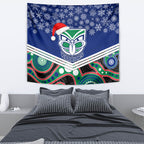 custom-warriors-rugby-christmas-tapestry-merry-xmas-2023-mix-aboriginal-art