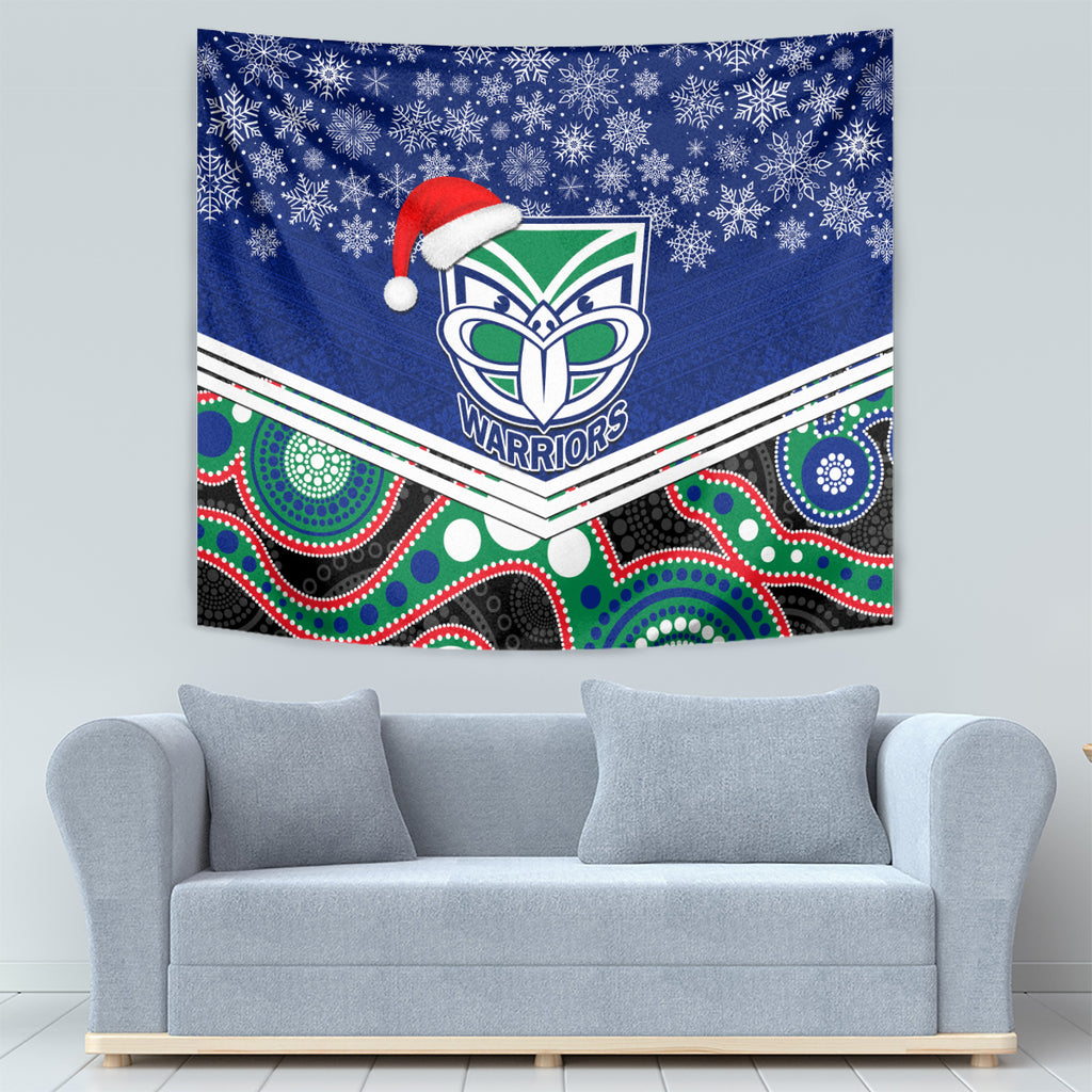 custom-warriors-rugby-christmas-tapestry-merry-xmas-2023-mix-aboriginal-art