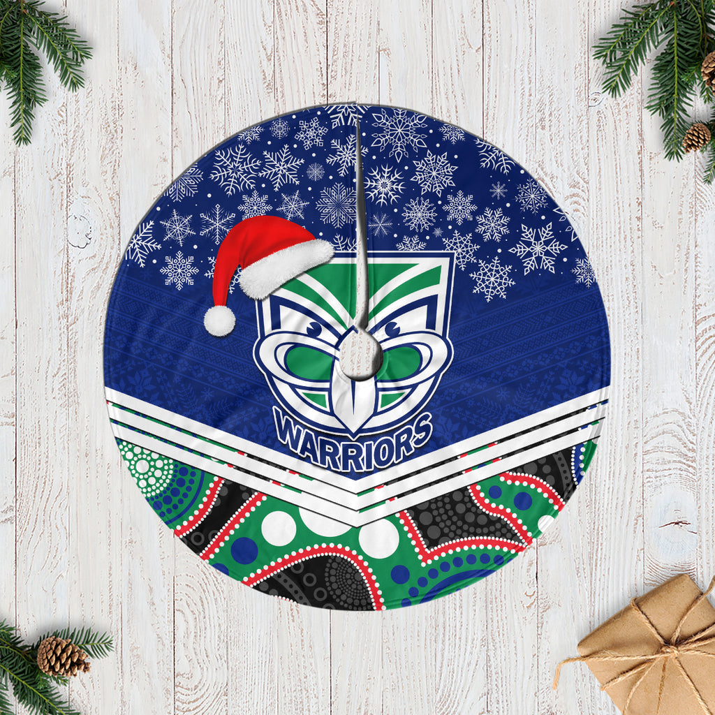 warriors-rugby-christmas-tree-skirt-merry-xmas-2023-mix-aboriginal-art