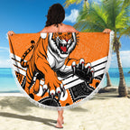 custom-tigers-rugby-christmas-beach-blanket-merry-xmas-2023-mix-aboriginal-art