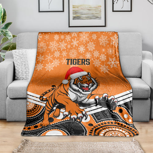 custom-tigers-rugby-christmas-blanket-merry-xmas-2023-mix-aboriginal-art