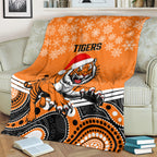 custom-tigers-rugby-christmas-blanket-merry-xmas-2023-mix-aboriginal-art