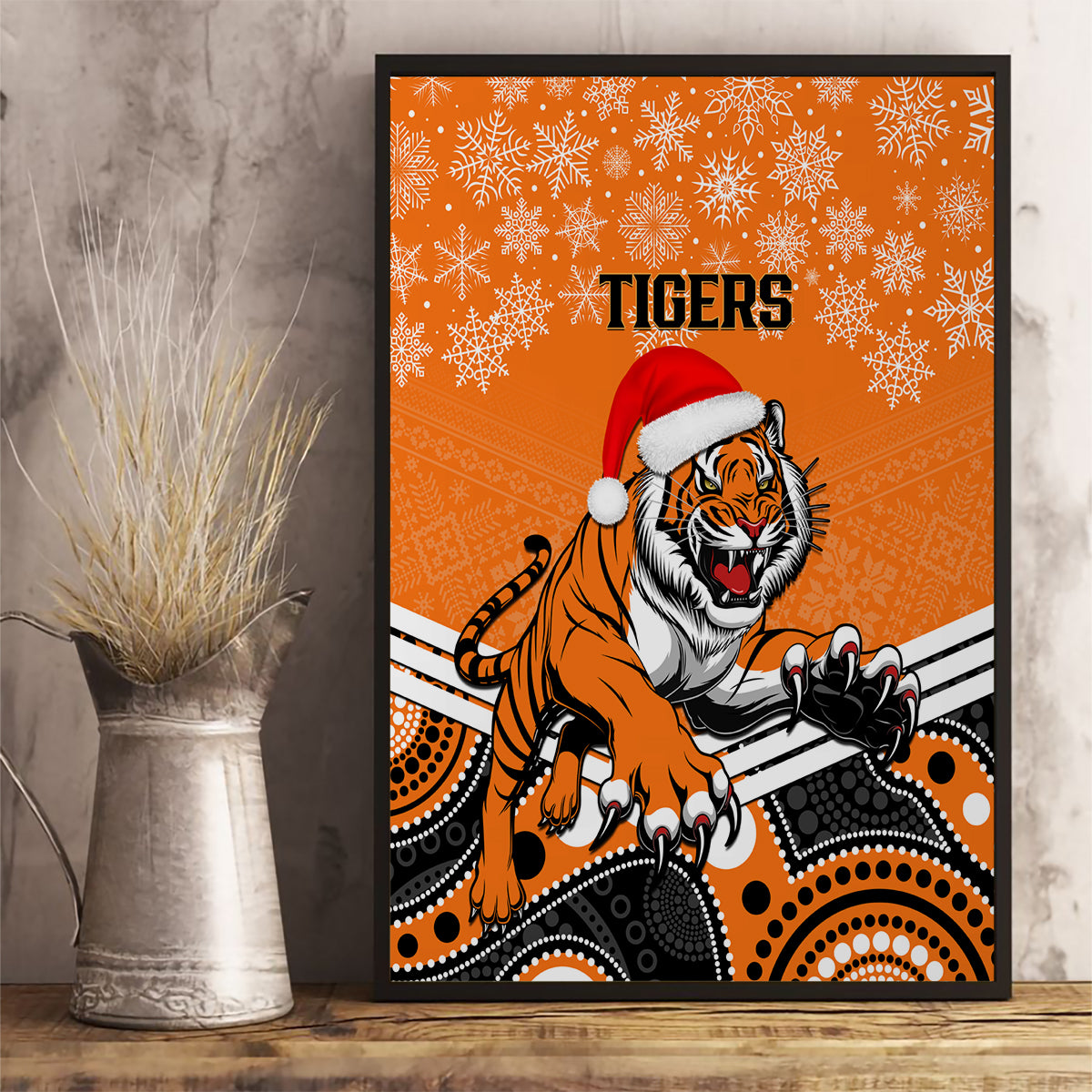 custom-tigers-rugby-christmas-canvas-wall-art-merry-xmas-2023-mix-aboriginal-art