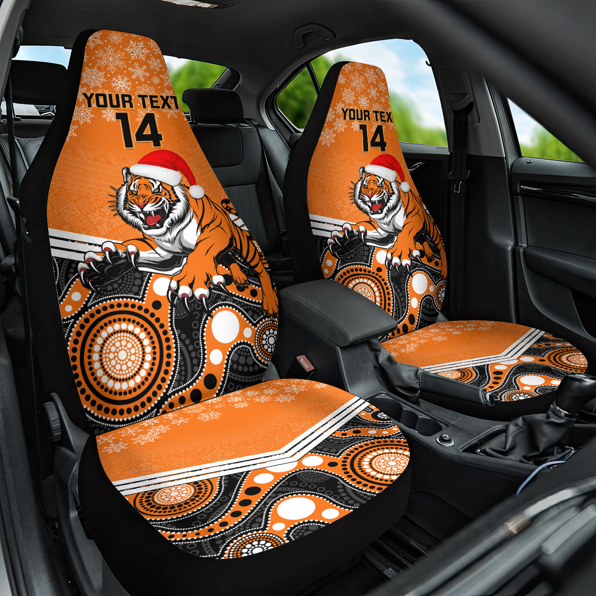 custom-tigers-rugby-christmas-car-seat-cover-merry-xmas-2023-mix-aboriginal-art