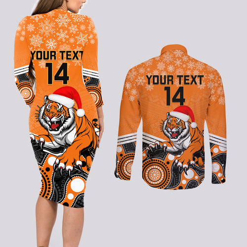 custom-tigers-rugby-christmas-couples-matching-long-sleeve-bodycon-dress-and-long-sleeve-button-shirt-merry-xmas-2023-mix-aboriginal-art
