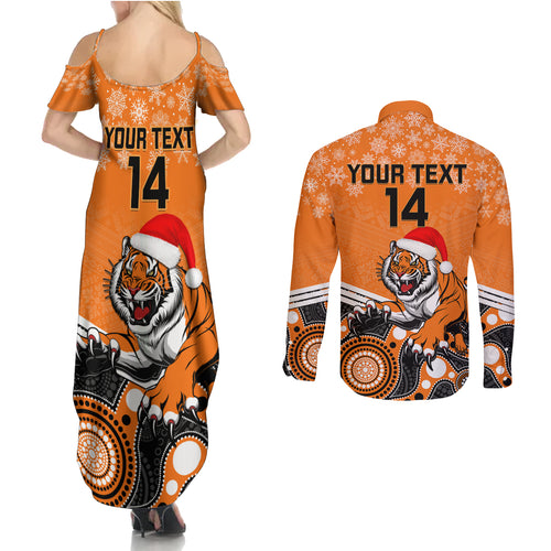 custom-tigers-rugby-christmas-couples-matching-summer-maxi-dress-and-long-sleeve-button-shirt-merry-xmas-2023-mix-aboriginal-art