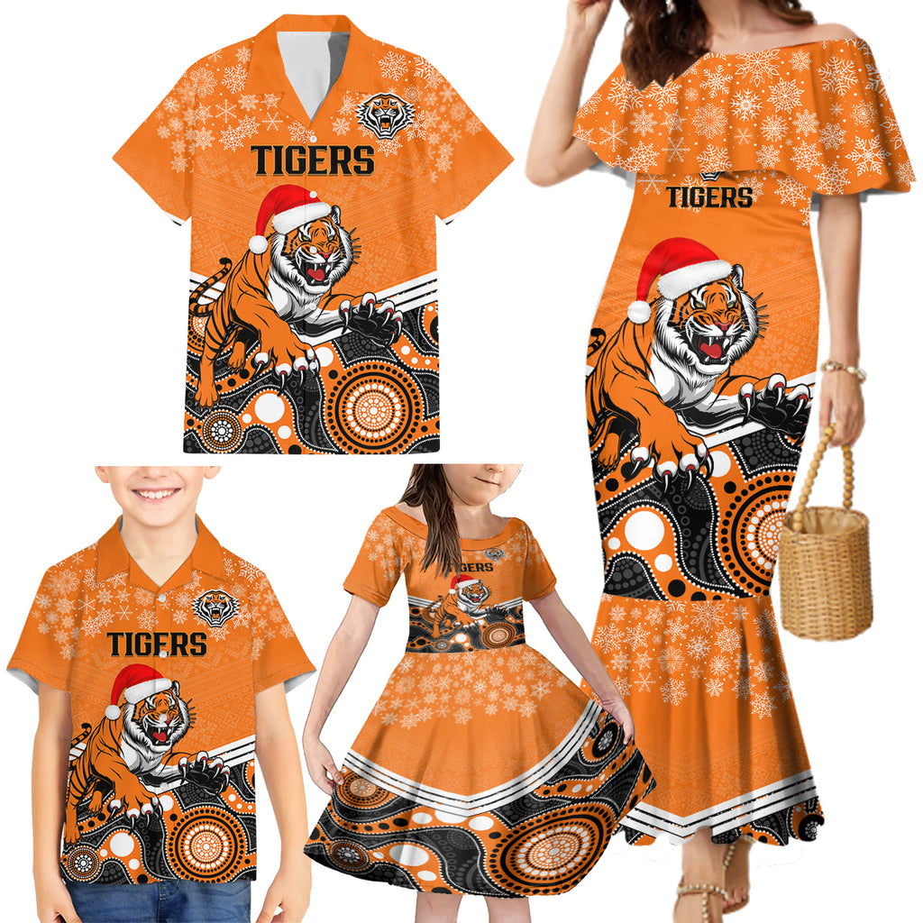 custom-tigers-rugby-christmas-family-matching-mermaid-dress-and-hawaiian-shirt-merry-xmas-2023-mix-aboriginal-art