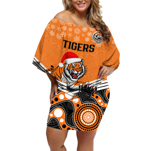 custom-tigers-rugby-christmas-family-matching-off-shoulder-short-dress-and-hawaiian-shirt-merry-xmas-2023-mix-aboriginal-art