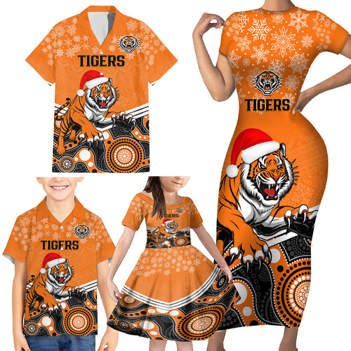 custom-tigers-rugby-christmas-family-matching-short-sleeve-bodycon-dress-and-hawaiian-shirt-merry-xmas-2023-mix-aboriginal-art