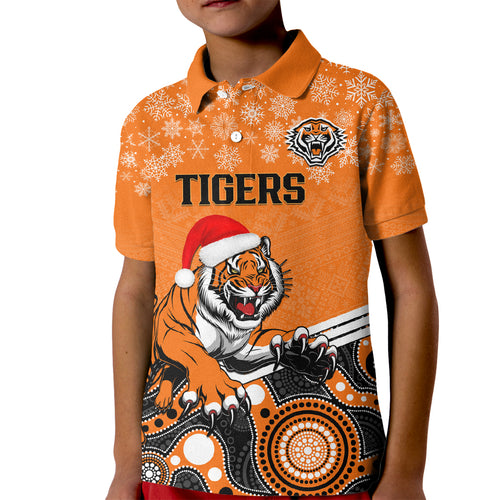 custom-tigers-rugby-christmas-kid-polo-shirt-merry-xmas-2023-mix-aboriginal-art