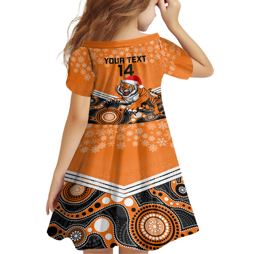 custom-tigers-rugby-christmas-kid-short-sleeve-dress-merry-xmas-2023-mix-aboriginal-art