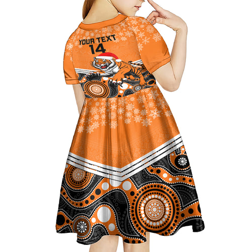 custom-tigers-rugby-christmas-kid-short-sleeve-dress-merry-xmas-2023-mix-aboriginal-art