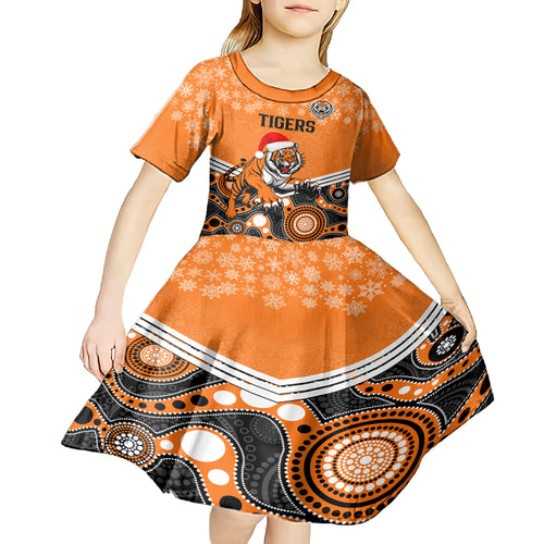 custom-tigers-rugby-christmas-kid-short-sleeve-dress-merry-xmas-2023-mix-aboriginal-art