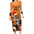 custom-tigers-rugby-christmas-long-sleeve-bodycon-dress-merry-xmas-2023-mix-aboriginal-art