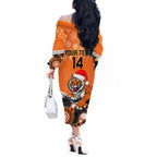 custom-tigers-rugby-christmas-off-the-shoulder-long-sleeve-dress-merry-xmas-2023-mix-aboriginal-art