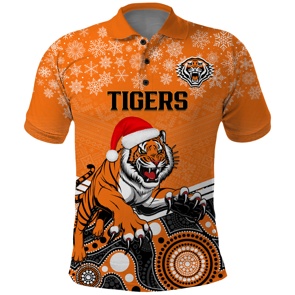 custom-tigers-rugby-christmas-polo-shirt-merry-xmas-2023-mix-aboriginal-art