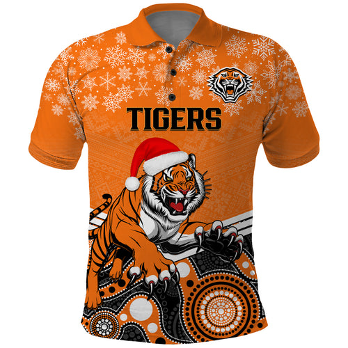 custom-tigers-rugby-christmas-polo-shirt-merry-xmas-2023-mix-aboriginal-art