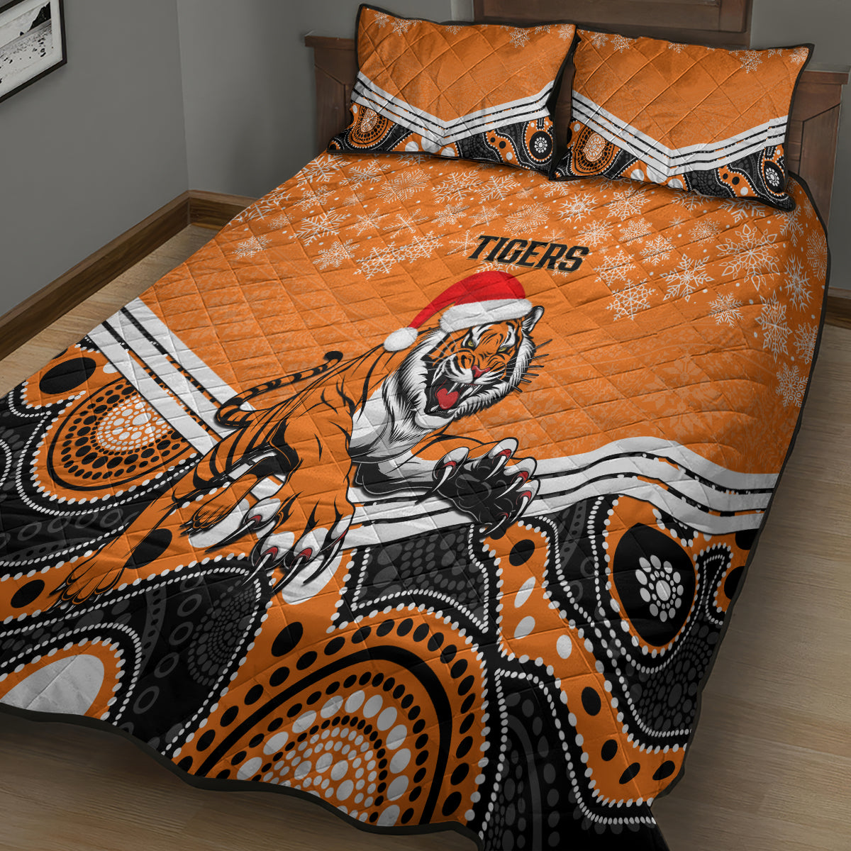 custom-tigers-rugby-christmas-quilt-bed-set-merry-xmas-2023-mix-aboriginal-art
