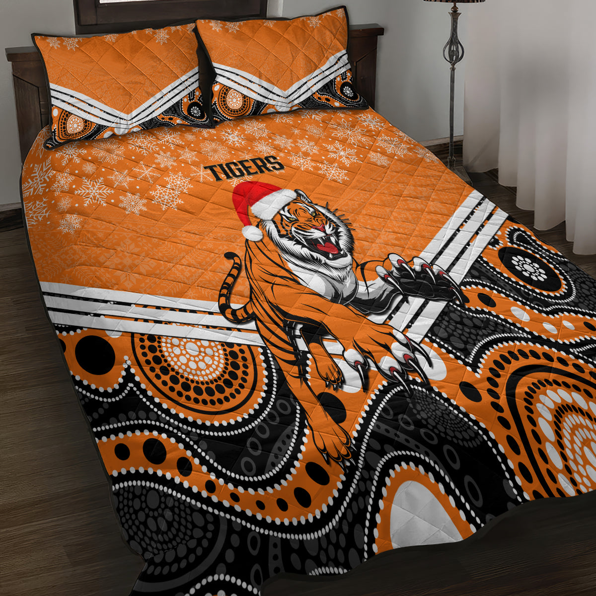 custom-tigers-rugby-christmas-quilt-bed-set-merry-xmas-2023-mix-aboriginal-art