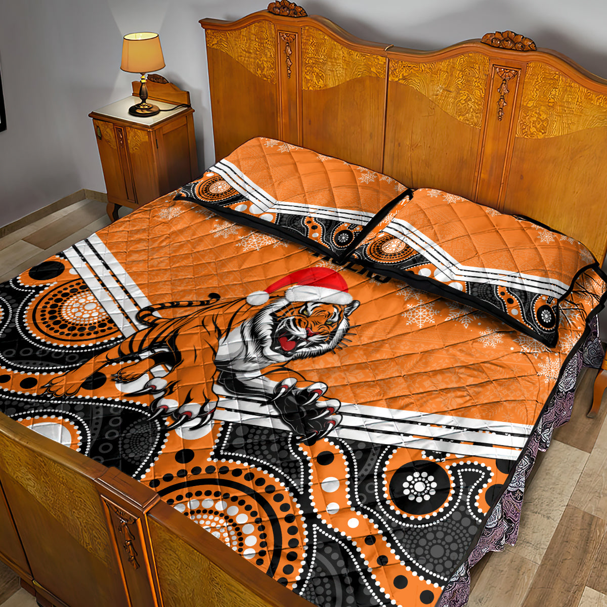 custom-tigers-rugby-christmas-quilt-bed-set-merry-xmas-2023-mix-aboriginal-art