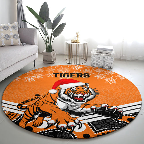 custom-tigers-rugby-christmas-round-carpet-merry-xmas-2023-mix-aboriginal-art
