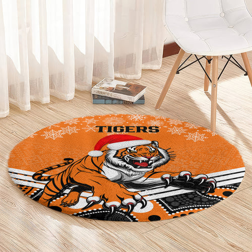 custom-tigers-rugby-christmas-round-carpet-merry-xmas-2023-mix-aboriginal-art