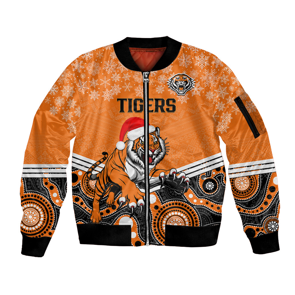 custom-tigers-rugby-christmas-sleeve-zip-bomber-jacket-merry-xmas-2023-mix-aboriginal-art