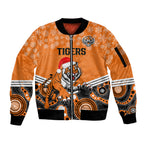 custom-tigers-rugby-christmas-sleeve-zip-bomber-jacket-merry-xmas-2023-mix-aboriginal-art
