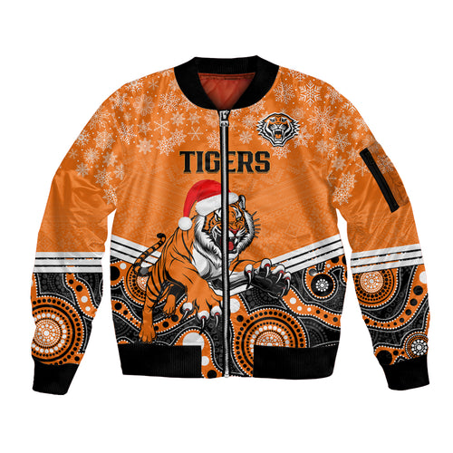 custom-tigers-rugby-christmas-sleeve-zip-bomber-jacket-merry-xmas-2023-mix-aboriginal-art