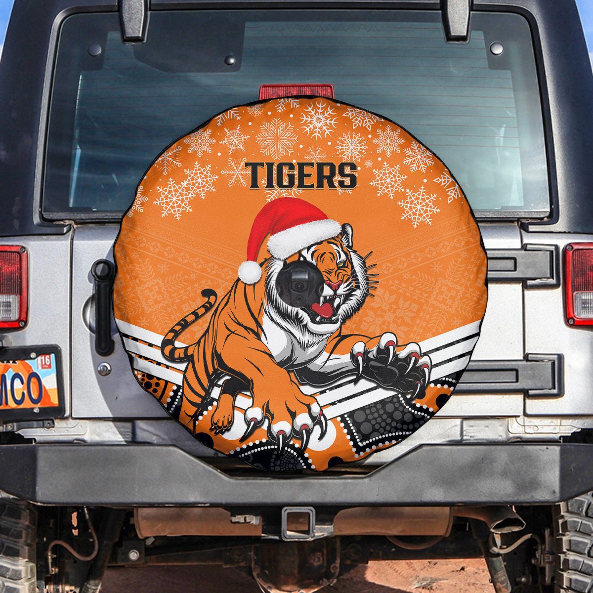 custom-tigers-rugby-christmas-spare-tire-cover-merry-xmas-2023-mix-aboriginal-art