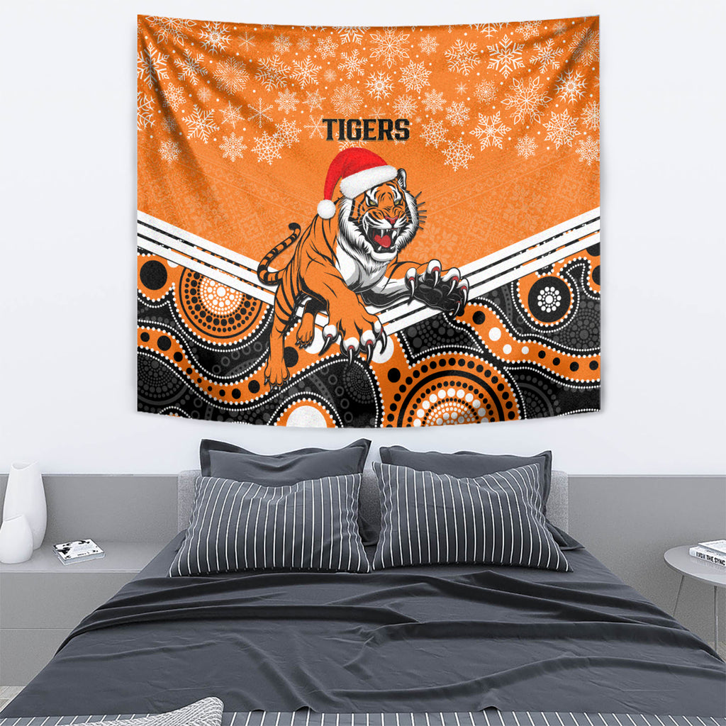 custom-tigers-rugby-christmas-tapestry-merry-xmas-2023-mix-aboriginal-art