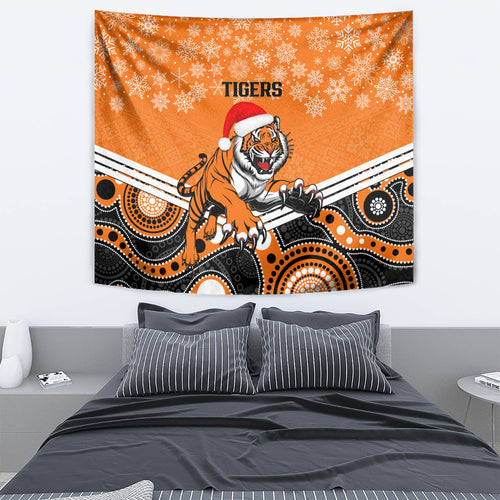 custom-tigers-rugby-christmas-tapestry-merry-xmas-2023-mix-aboriginal-art