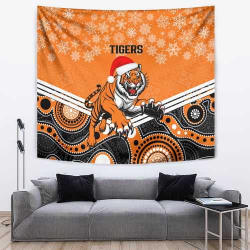 custom-tigers-rugby-christmas-tapestry-merry-xmas-2023-mix-aboriginal-art