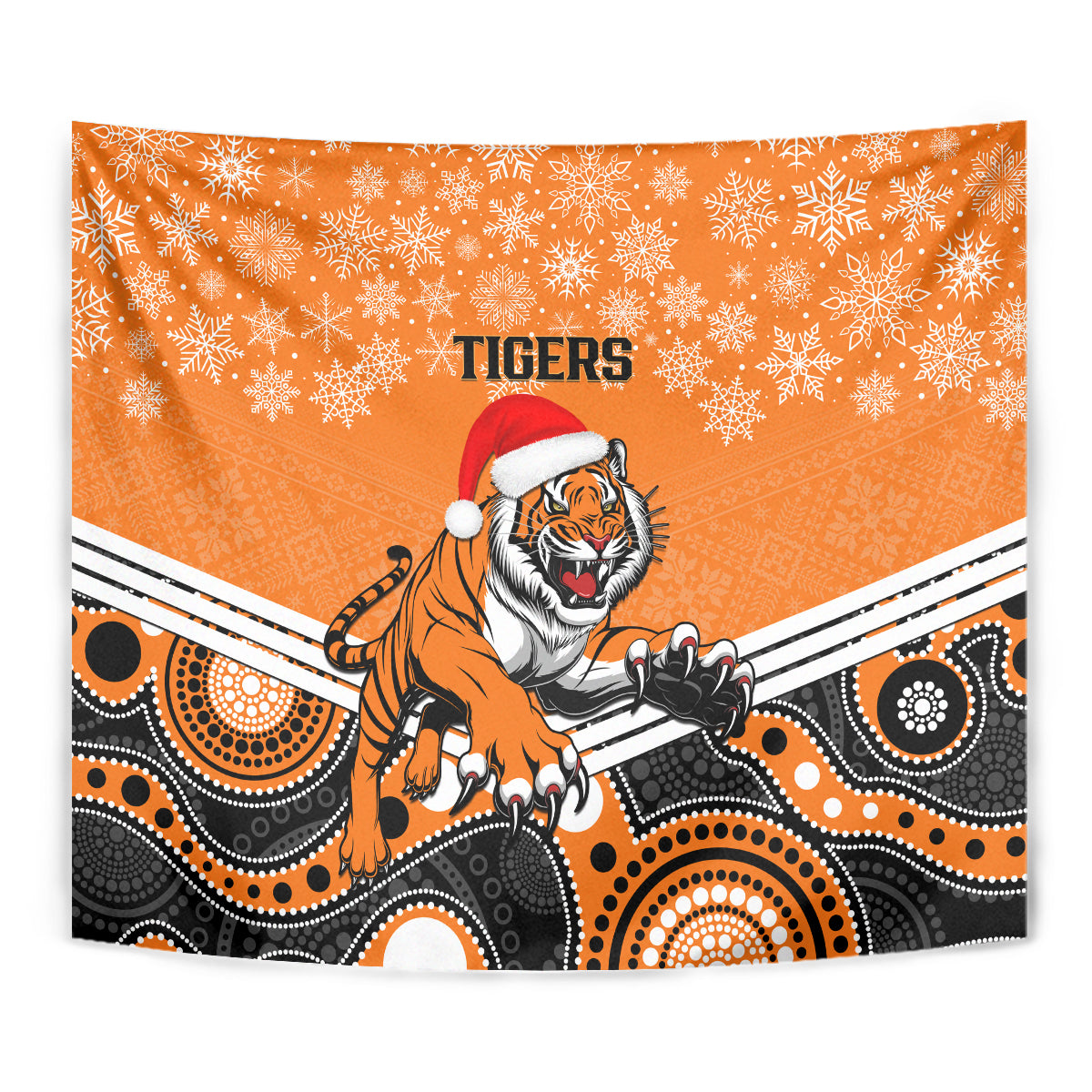 custom-tigers-rugby-christmas-tapestry-merry-xmas-2023-mix-aboriginal-art