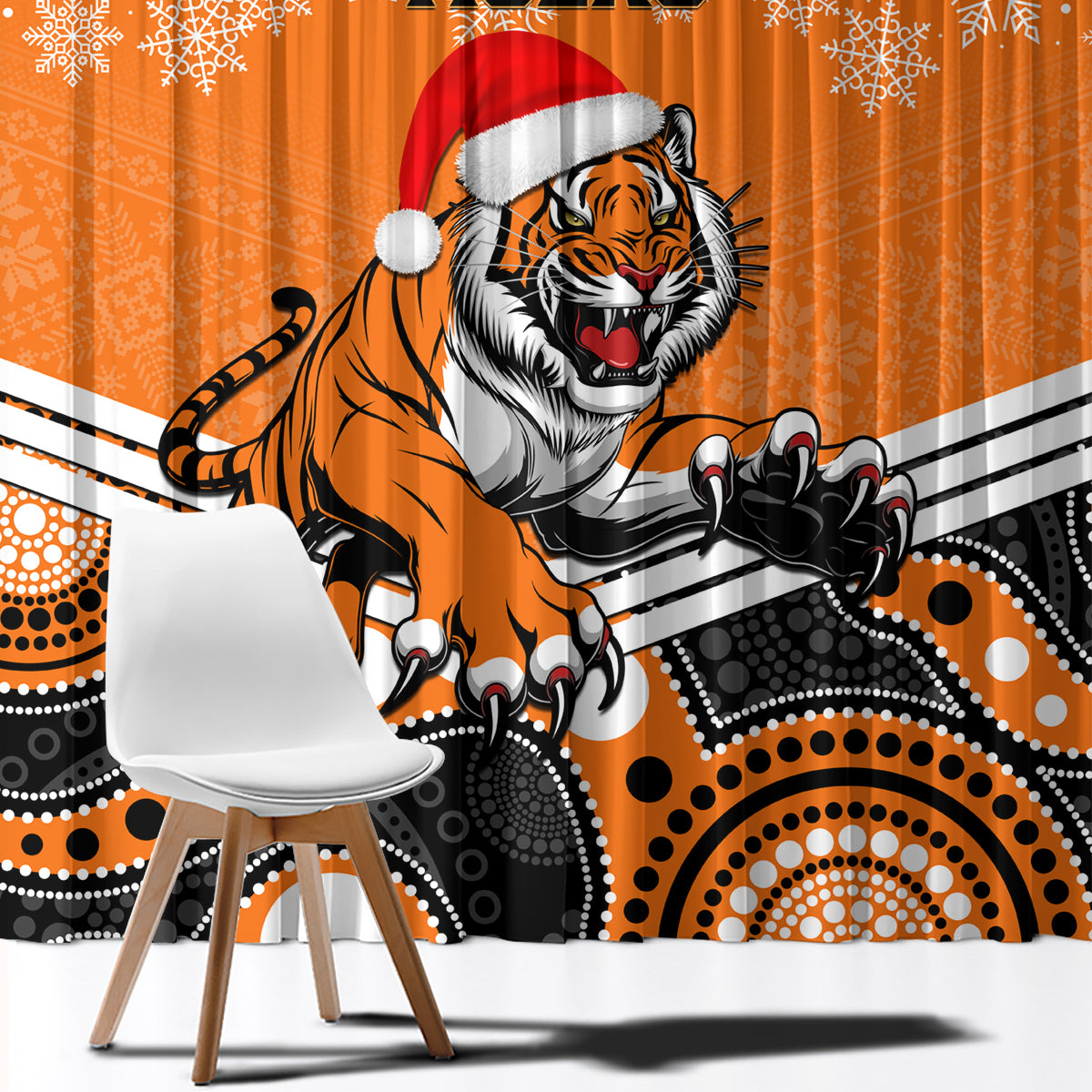 custom-tigers-rugby-christmas-window-curtain-merry-xmas-2023-mix-aboriginal-art