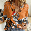 custom-tigers-rugby-christmas-women-casual-shirt-merry-xmas-2023-mix-aboriginal-art