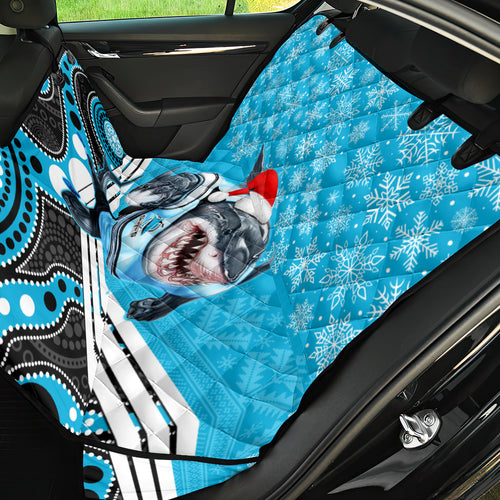 custom-sharks-rugby-christmas-back-car-seat-cover-merry-xmas-2023-mix-aboriginal-art