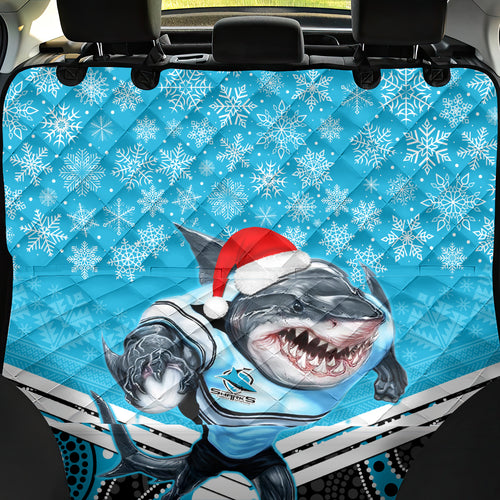 custom-sharks-rugby-christmas-back-car-seat-cover-merry-xmas-2023-mix-aboriginal-art