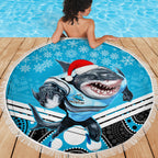 custom-sharks-rugby-christmas-beach-blanket-merry-xmas-2023-mix-aboriginal-art