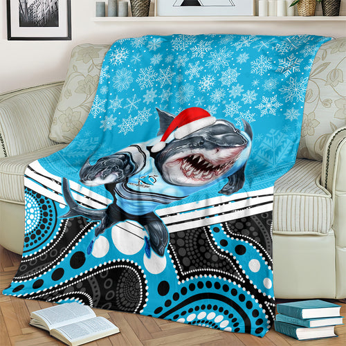 custom-sharks-rugby-christmas-blanket-merry-xmas-2023-mix-aboriginal-art