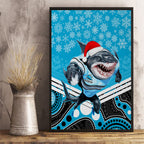 custom-sharks-rugby-christmas-canvas-wall-art-merry-xmas-2023-mix-aboriginal-art