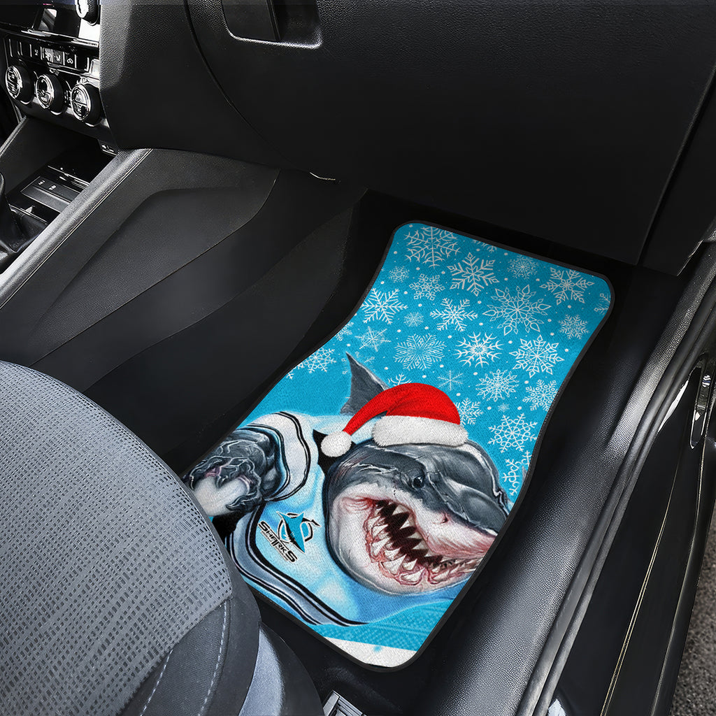custom-sharks-rugby-christmas-car-mats-merry-xmas-2023-mix-aboriginal-art